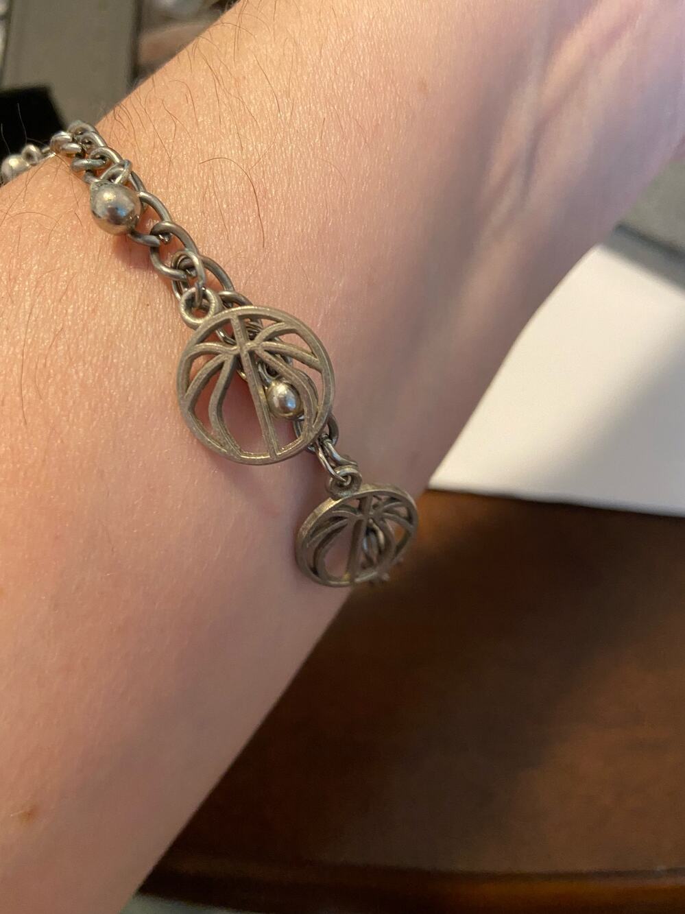 Vintage basketball charm bracelet